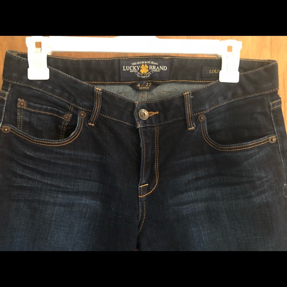Lucky Brand sz 4 Dark Wash Skinny Jean
